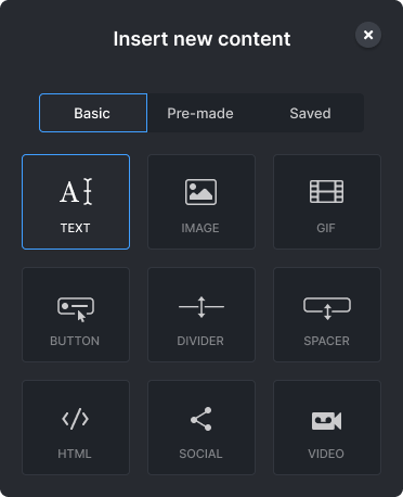 Wysivyg Email Editor Controls