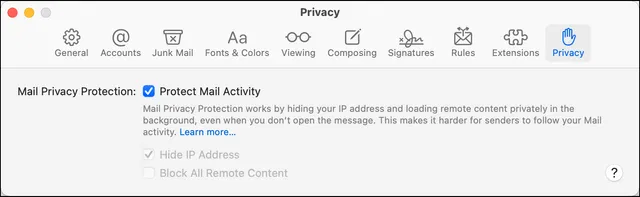 Mail Privacy Protection Setting introduced by Apple